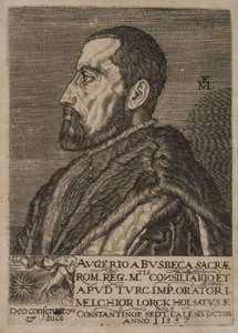 オジエ・ギスラン・ド・ブスベック、帝国特使の肖像。 作： Melchior Lorck