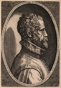 古物学者ユベール・ゴルツィウスの肖像 作： Melchior Lorck