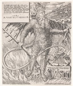 野蛮人としての教皇。 風刺的な寓話 作： Melchior Lorck