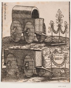 ワゴン2台 作： Melchior Lorck