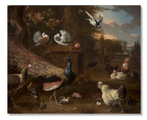 メナジェリー、1680年頃 作： Melchior de Hondecoeter