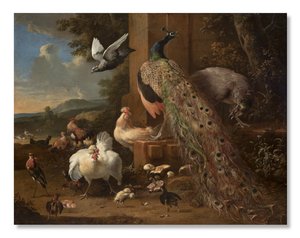 メナジェリー、1680年頃 作： Melchior de Hondecoeter