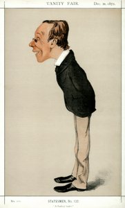急進的なリーダー、ヘンリーフォーセット議員、イギリスの政治家および経済学者、1872年。 作： Melchiorre Delfico