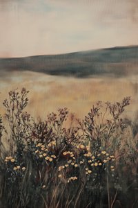 野の花が咲く黄金色の野原 作： 