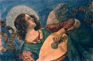 リュートを弾く天使、15世紀 作： Melozzo da Forli