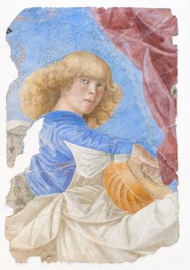 音楽を作る天使、1480年頃（フレスコ画） 作： Melozzo da Forli