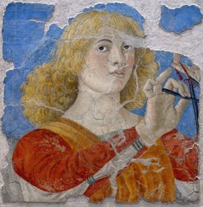 Melozzo da Forliによる音楽家の天使、1480年頃（フレスコ画） 作： Melozzo da Forli