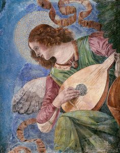 音楽を作る天使。 1480年頃 作： Melozzo da Forli