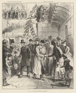 HMスタンレー氏のイギリスへの帰国 作： Melton Prior