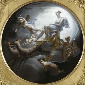 戦車に乗ったダイアナ、1821年。 作： Merry Joseph Blondel