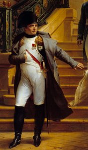 皇帝ナポレオン1世（1769-1821）が朝廷の所在地であるパレ・ロワイヤルを訪れ、建築家ボーモンとフォンテーヌの計画を断る1807年8月5日、メリージョセフ・ブロンデル（1781-1853）による絵画の細部 1834年 日。2,27x1,63 m パレ・ロワイヤル、パリ-The 作： Merry Joseph Blondel