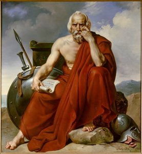 スパルタの立法者リュクルグ（Lykourgos）の肖像。メリージョセフ・ブロンデル（1781-1853）の作品