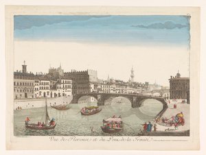 フィレンツェのアルノ川に架かるサンタ トリニータ橋の眺め Vue de Florence et du Pont de la Trinité (オブジェクトのタイトル)