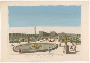 ウィーン市の近くにあるパレシュワルツェンバーグの庭の噴水の眺め Vue du Jardin du Prince de Schwarzenberg duCôteduBassin around Vers Le Palais（オブジェクトのタイトル）