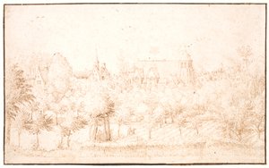 木の後ろの村 作： Mesteren for de små landskaber