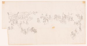ワーテルローの戦いを描いた絵の素描 作： Met and Meylink