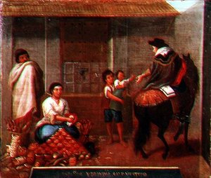 マーケットの様子 作： Mexican School