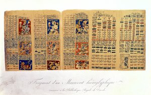 マヤの天文計算を示すドレスデンコーデックスの断片のコピー 作： Mexican School