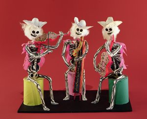 死者の日：オアハカ（張り子張り）のマリアッチ 作： Mexican School