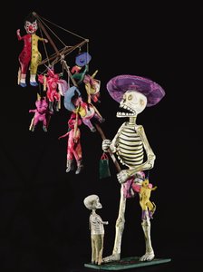 死者の日：オアハカ（張り子張り子）からのおもちゃの行商人