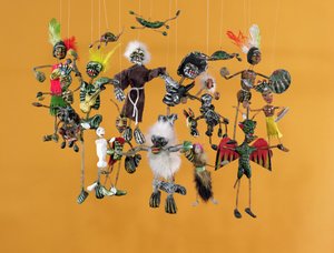 死者の日、オアハカ（張り子張り子） 作： Mexican School