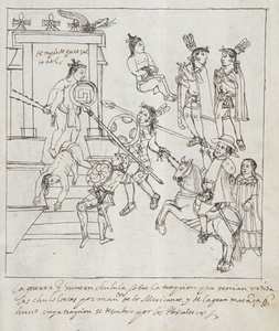 Ms Hunter 242 f.256r Evangelical Battle、ヒストリアデトラスカラ出身、ディエゴムニョスカマラゴ作 作： Mexican School
