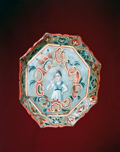トレイ 19世紀後半 （木、漆、金箔 作： Mexican School