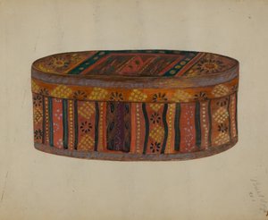 パ。ドイツの花嫁の箱、1936年頃。