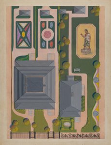 ワードとグリーン・ガーデン、1936年頃。 作： Meyer Goldbaum