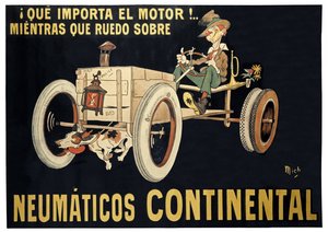 コンチネンタルタイヤ、1900年頃（プリント） 作： Mich (1881 1923)