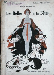 ジャン・ロラン(1855-1906)の「美女と野獣」の表紙 1920年頃（カラーリトグラフ版）