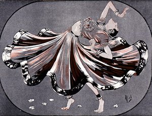 ヒンドゥー教の踊りを披露するルースさん。マリニー劇場でのマタ・ハリ - ミッチ（Michel Liebeaux）による 作： Mich