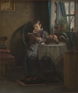 アーティストの妻の読書 作： Michael Ancher