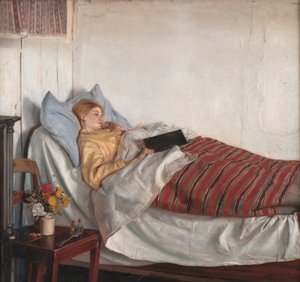 病気の少女 作： Michael Ancher