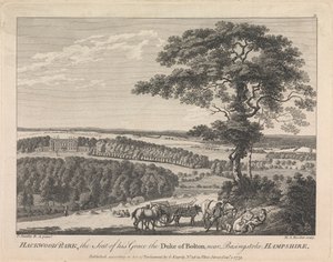 Hackwood Park, hänen armonsa Boltonin herttuan kotipaikka lähellä Basingstokea, Hampshire (julkaisija G. Kearsly); sivu 19 (Kakkonen osa)