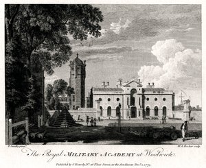 1775年、ロンドンのウリッジにある王立陸軍士官学校 作： Michael Angelo Rooker