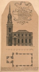 オックスフォードのオールセインツ、1720年代。 作： Michael Burghers