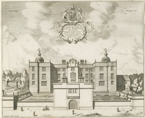 ボーデサーホールと公園：銅版画、nd [1653-1686] 作： Michael Burghers