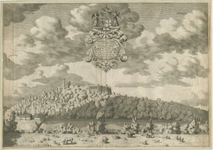 ダドリー城：銅版の彫刻、ND [1653-1686] 作： Michael Burghers