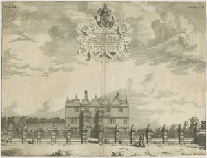 Forton-Aqualate Hall：彫刻、nd [1653-1686]（印刷） 作： Michael Burghers