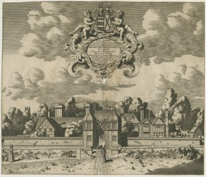 サンドン・ホール：エングレーヴィング、ND（1653-1686）（プリント 作： Michael Burghers