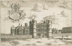 ティクソール・ホールとゲートハウス：銅版画、ND [1686] （プリント 作： Michael Burghers