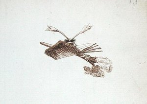マイケル・ファラデーのスクラップブックからのドローイング（紙にペン＆インク） 作： Michael Faraday