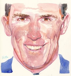 ロブ・ブライドン（水彩画） 作： Michael Frith