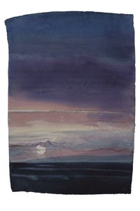 島に沈む夕日 作： Michael Frith