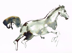 無題、2018年（紙に水彩画）