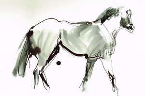 無題、2018年（紙に水彩画）