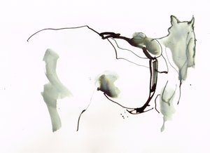 無題、2018年（紙に水彩画）