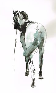 無題、2018年（紙に水彩画）