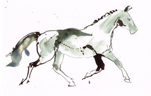 無題、2018年（紙に水彩画）